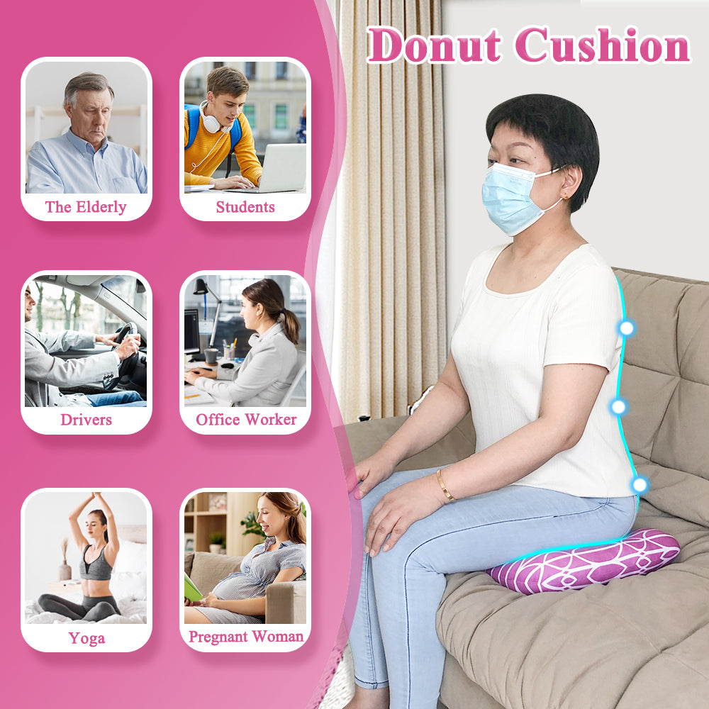Donut Pillow Postpartum Pregnancy Doughnut Pillow Sitting Donut (Pink)