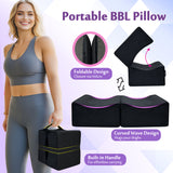 AOSSA BBL Pillow After Surgery for Butt, Brazilian Butt Lift Booty Back Support Cushion, BBL Chair Pillows Recovery for Sitting Driving, Post Surgery Lifting Seat Cushion Combo (Black)