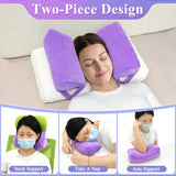 AOSSA Anti Aging Pillow for Women, Anti Wrinkle Face Beauty Pillow, Head Stabilizer, Back Sleep Training Face Up Head Positioning, Wrinkle Prevention for Face Post Surgery Support for Sleeping Upright