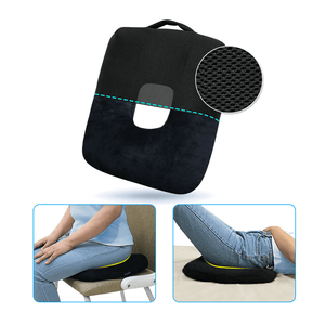 Donut Pillow Hemorrhoid Tailbone Cushion Doughnut Postpartum Pillow Sitting Donut Bed Sore Butt Pillows with Mesh Cover Handle (Large)