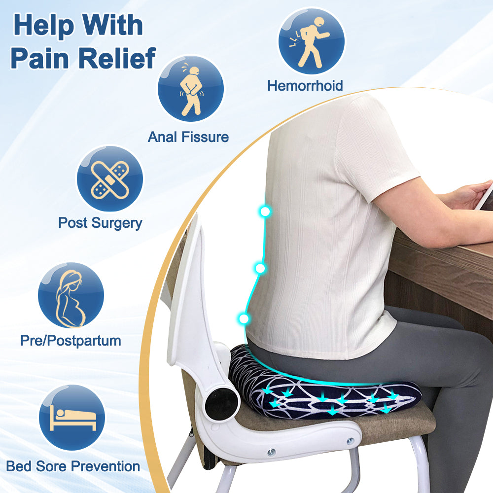 Donut Seat Cushion Pain Relief for Hemorrhoids, Sores, Prostate