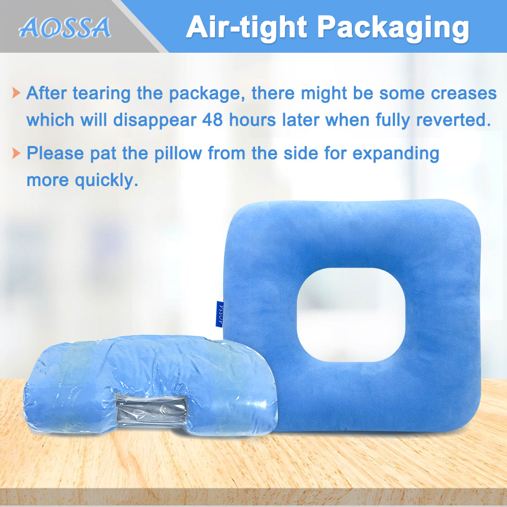 AOSSA Donut Pillow for Tailbone Pain Relief Seat Cushion Hemorrhoid Pillow  Postpartum Pregnancy Butt Pillows for Sitting Bed Sore Pressure Ulcer Post